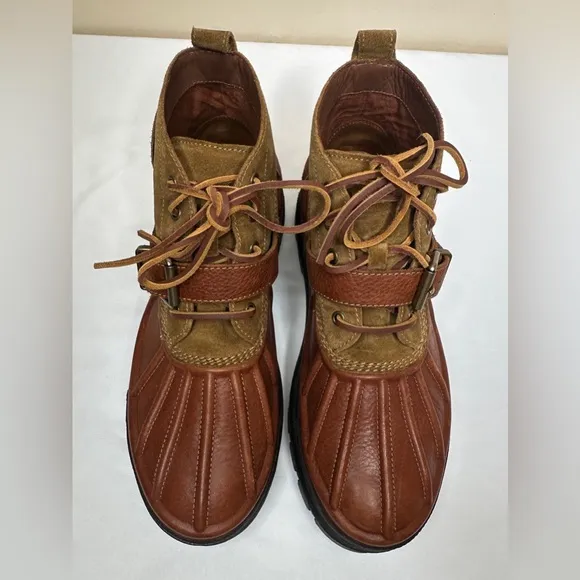 POLO RALPH LAUREN 'Oslo Low BT' Mens Boots Brown Waterproof Duck Size 10.5D NEW!