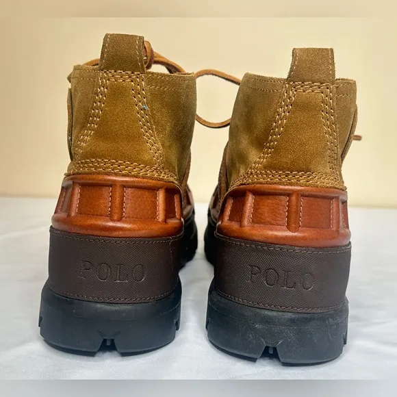 POLO RALPH LAUREN 'Oslo Low BT' Mens Boots Brown Waterproof Duck Size 10.5D NEW!