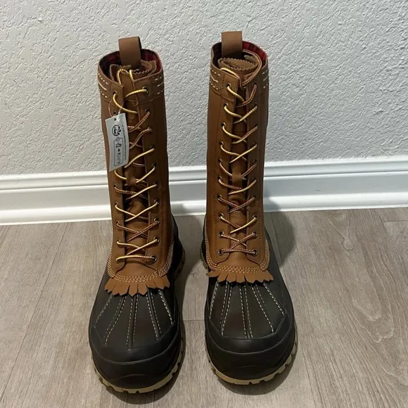 Polo RL Guide Logan Leather Vibram Soles Duck Hunting Boots NWT