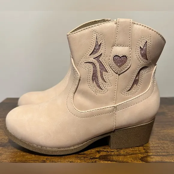 Pop  Girls Blush Sutton Block Heel Cowboy Boots NWT Various Sizes