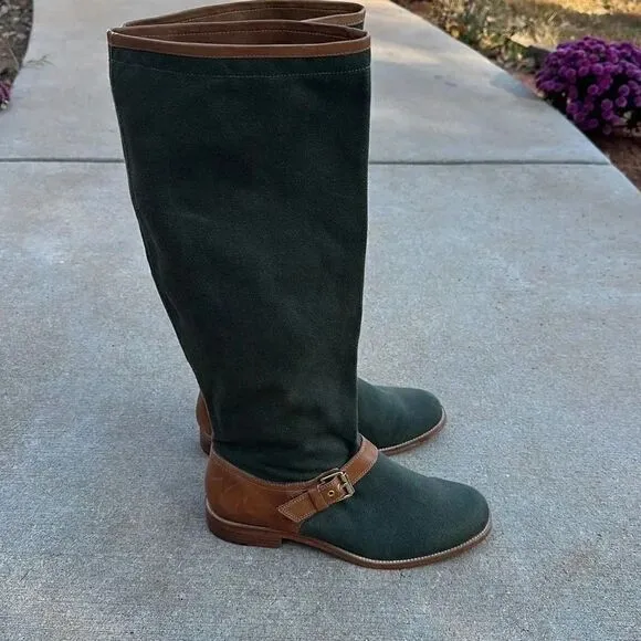 Pour La Victoire Jules Canvas Leather Riding Boots
