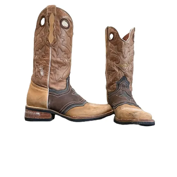 Pre-Owned Innovations Western Cowboys Tan Leather/Suede Size 9.5D