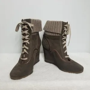 PRICE DROP-Chloe`  Lace up Sock Bootie