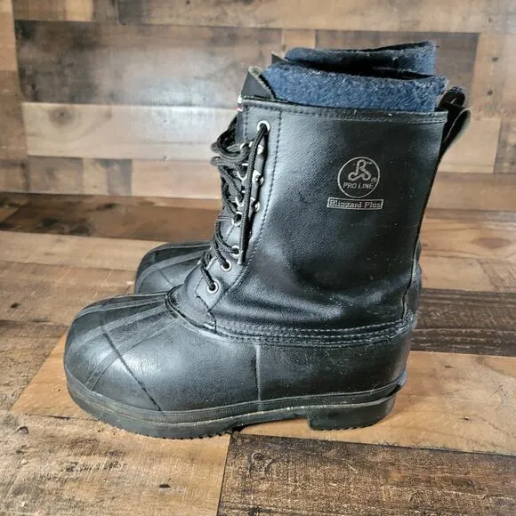 Pro Line Blizzard Plus Snow Boots Size 9  Wool Lined Inserts Steel Shank