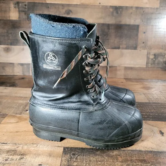 Pro Line Blizzard Plus Snow Boots Size 9  Wool Lined Inserts Steel Shank