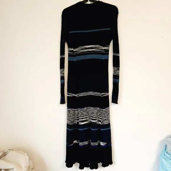 Proenza Schouler Ribbed knit sweater dress L Wool Blend Warm Classic Chic Goth