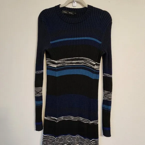 Proenza Schouler Ribbed knit sweater dress L Wool Blend Warm Classic Chic Goth