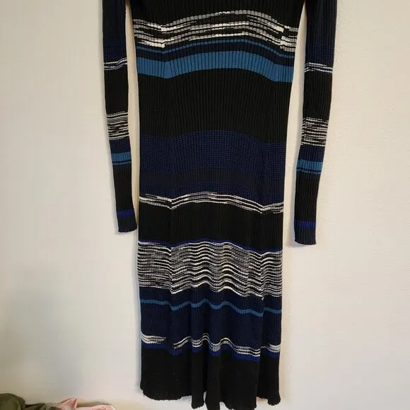 Proenza Schouler Ribbed knit sweater dress L Wool Blend Warm Classic Chic Goth