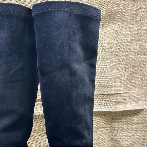 Pull on Vegan Leather Knee-High Chunky Platform Boots size 8 (39) NWOT