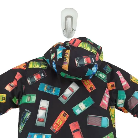 Quiksilver Baby Boy 6 m Utility Snow Suit Blue Cars Hoodie Quiktech 5mm Boots