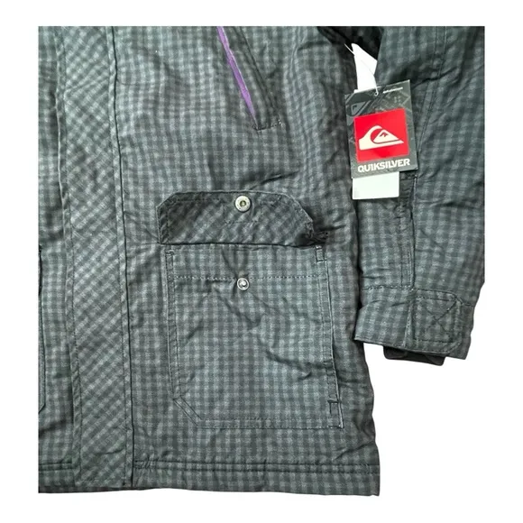 Quiksilver Boys Checkered Winter Jacket size Medium BRAND NEW NWT