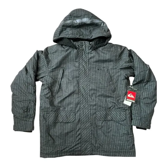 Quiksilver Boys Checkered Winter Jacket size Medium BRAND NEW NWT