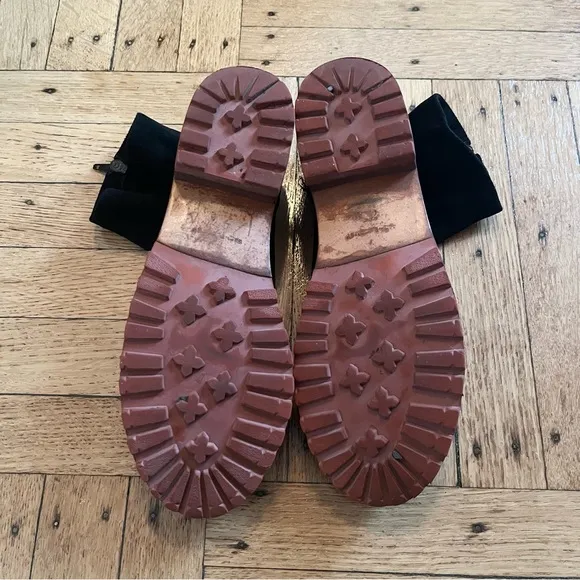 RACHEL COMEY Plank boots black soft shell with maroon sole 7.5