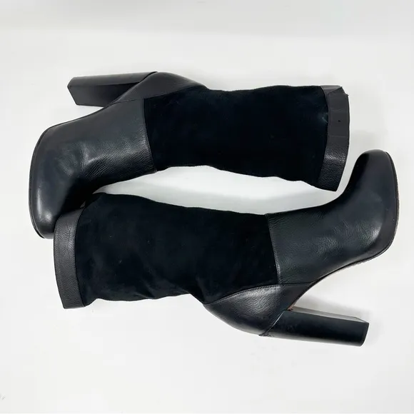 Rachel Zoe Leather Claudia Slouch Heeled Boots