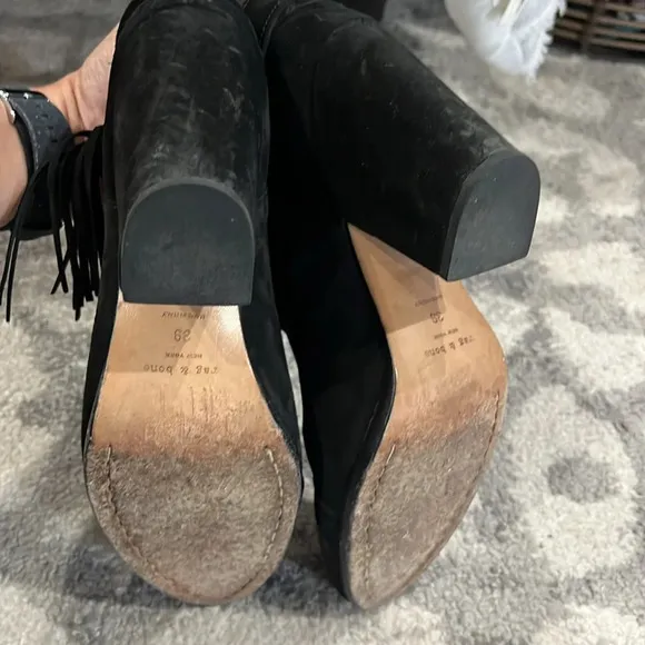 Rag &amp; Bone Black Suede Ankle Boots 8.5​