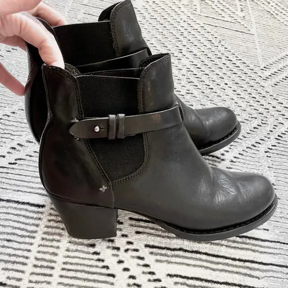 Rag &amp; Bone Durham chunky heel ankle boots Booties Black Size 38.5 8