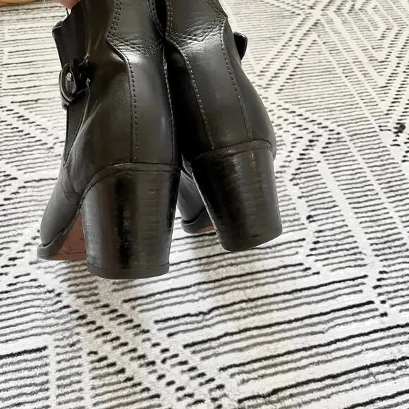 Rag &amp; Bone Durham chunky heel ankle boots Booties Black Size 38.5 8
