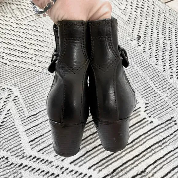 Rag &amp; Bone Durham chunky heel ankle boots Booties Black Size 38.5 8