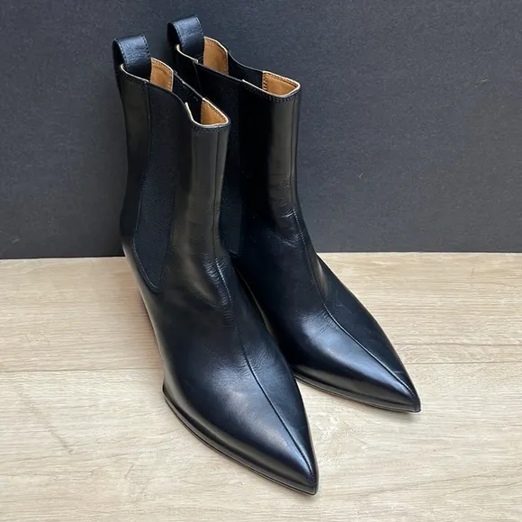 rag &amp; bone Eclipse 75MM Leather &amp; Suede Ankle Boots, size 6