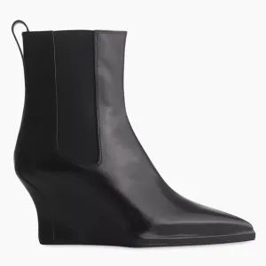 rag &amp; bone Eclipse 75MM Leather &amp; Suede Ankle Boots, size 6