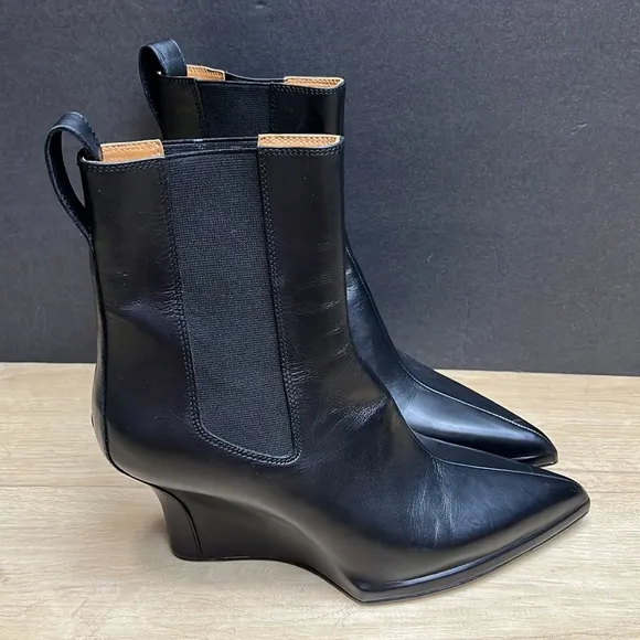 rag &amp; bone Eclipse 75MM Leather &amp; Suede Ankle Boots, size 6
