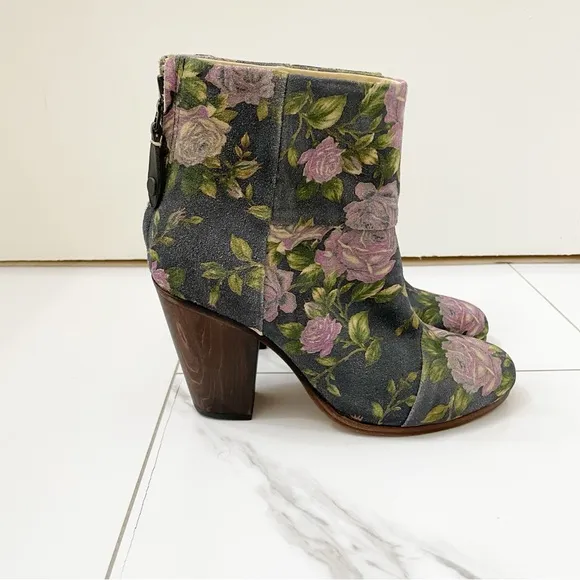 Rag &amp; Bone Floral Suede Booties Boots