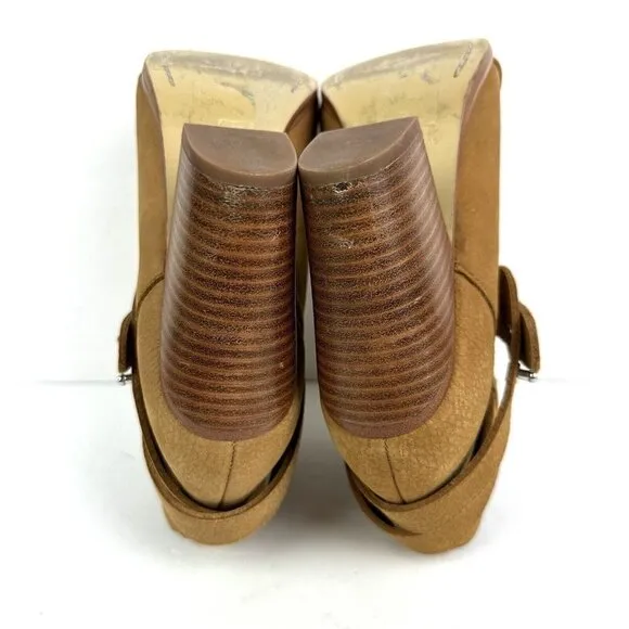 Rag &amp; Bone Harlow Boots 36.5 Tan Brown Suede Nubuck Leather Ankle Bootie 6.5