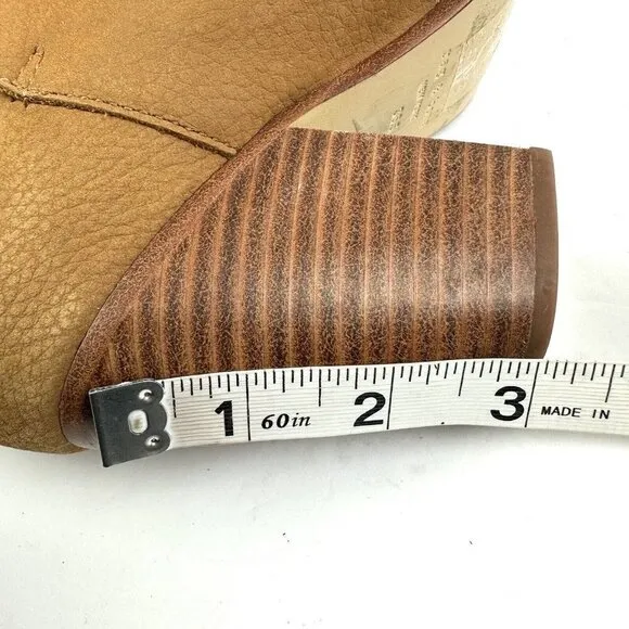 Rag &amp; Bone Harlow Boots 36.5 Tan Brown Suede Nubuck Leather Ankle Bootie 6.5