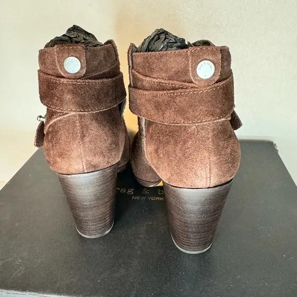 Rag &amp; Bone Harrow Boots espresso suede casual classic comfy style outdoor party