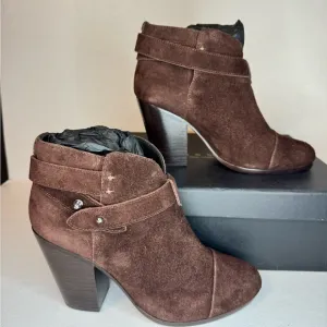 Rag &amp; Bone Harrow Boots espresso suede casual classic comfy style outdoor party
