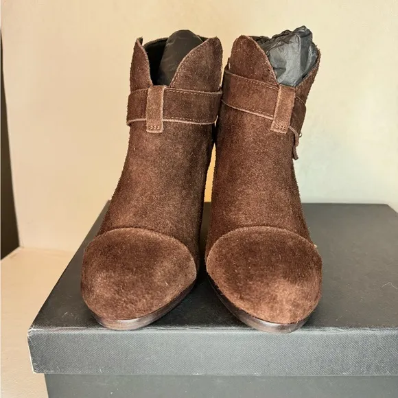 Rag &amp; Bone Harrow Boots espresso suede casual classic comfy style outdoor party
