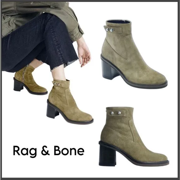 Rag &amp; Bone Soren Boot in Olive Suede