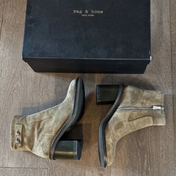 Rag &amp; Bone Soren Boot in Olive Suede