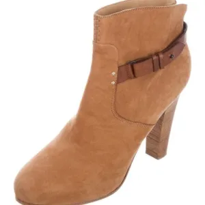 RAG &amp; BONE Suede Round-Toe Fall Boots Zipp…