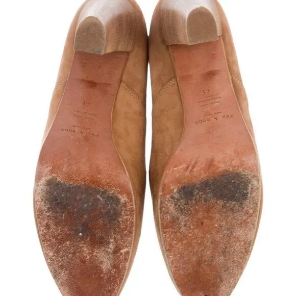 RAG &amp; BONE Suede Round-Toe Fall Boots Zipp…