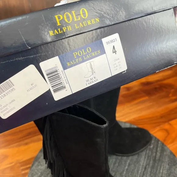 Ralph Lauren big girl size 4 suede boots, NEW
