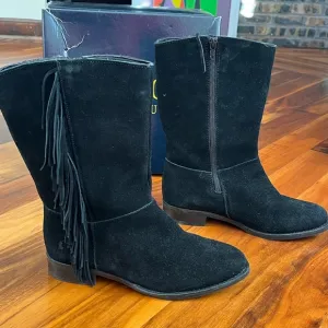 Ralph Lauren big girl size 4 suede boots, NEW
