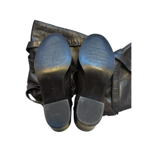 Ralph Lauren Boots Harness Belts Riding Fashion Pull on Brown Women's 10 M