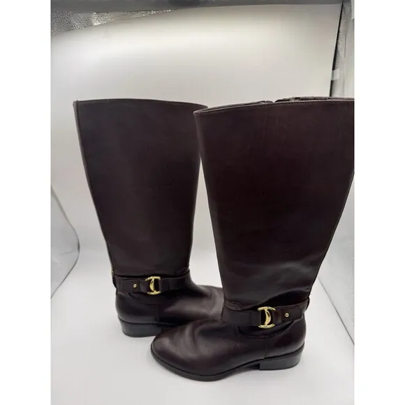 Ralph Lauren Brown Leather Riding Boots - Women’s Size 7B