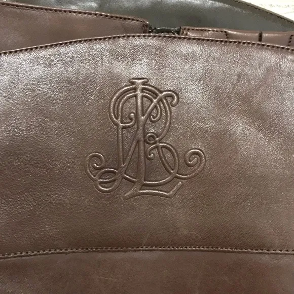 Ralph Lauren Madisen Monogram Leather Riding Boot