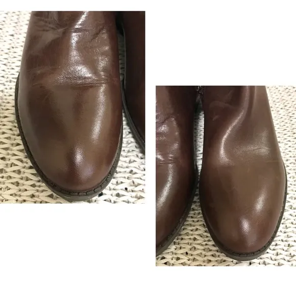 Ralph Lauren Madisen Monogram Leather Riding Boot