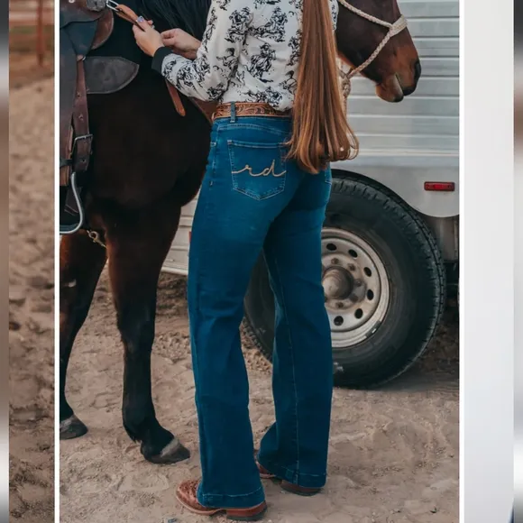 RANCH DRESS'N Fallon Taylor Signature Trouser jeans horseback riding sz 1XL EUC