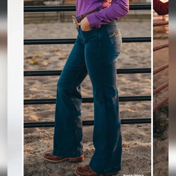 RANCH DRESS'N Fallon Taylor Signature Trouser jeans horseback riding sz 1XL EUC