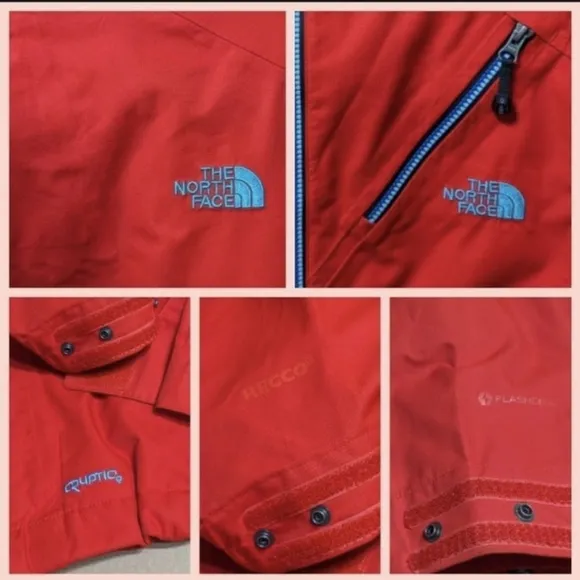 Rare HTF The North Face CRYPTIC RECCO Rescue Jacket HyVent Flashdry Medium Red