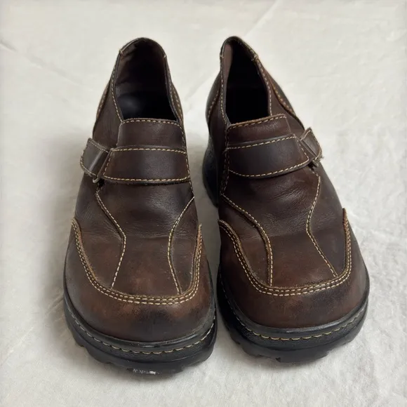 Rare MIA Y2K Chunky Platform Brown Leather Adjustable Mary Jane Boots Size 8.5