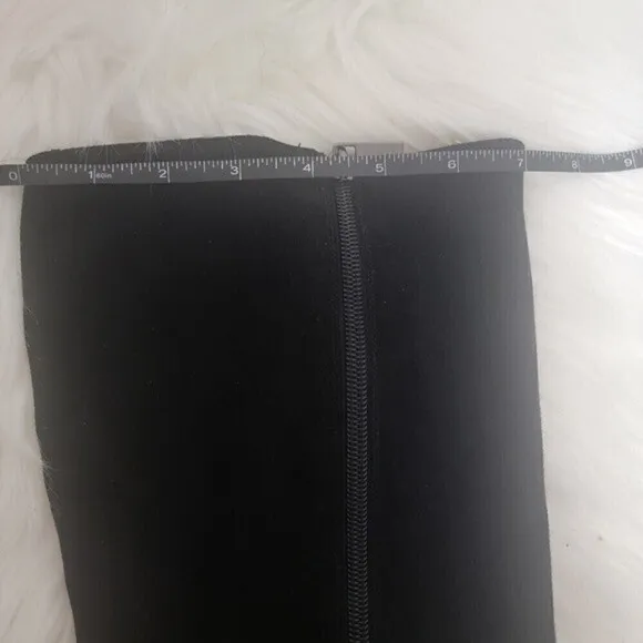 RAYE Women's Revolve Black Tall boots Suede Side zipper trendy &amp; fashion sz 9