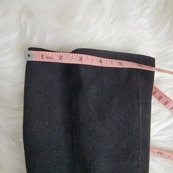 RAYE Women's Revolve Black Tall boots Suede Side zipper trendy &amp; fashion sz 9