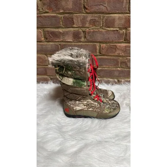 RealTree Max-1 Girl Camo Insulated Winter Boots Size 6 NEW