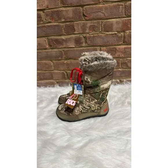 RealTree Max-1 Girl Camo Insulated Winter Boots Size 6 NEW