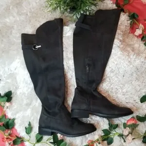Rebel by Zigi Women's Round Toe‎ Knee High Fashion Dark Grey Size 8.5